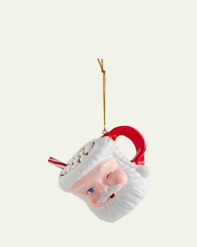 Vintage Santa Mug Christmas Ornament